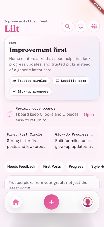Lilt home feed screenshot
